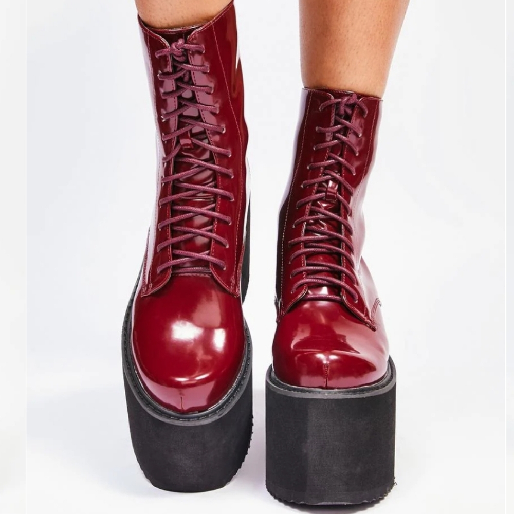 Lemon Drop by PrivilegedBurgundy Melissa Platform Boots